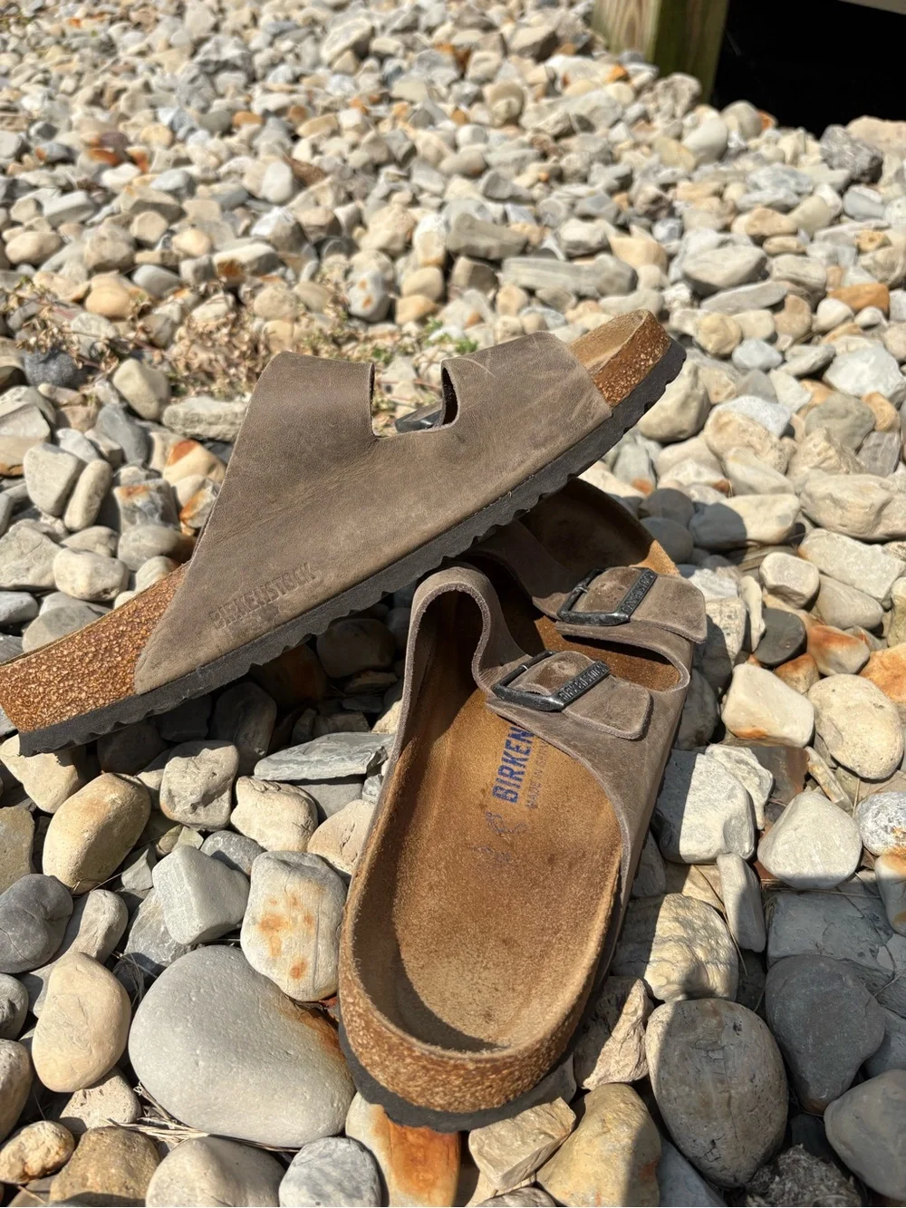 Birkenstock Brown Suede Two-strap Arizona Sandals